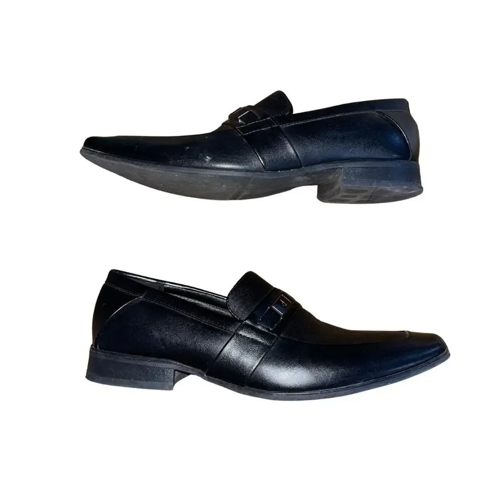 Calvin Klein Men's Black Slip on Dress Shoes Loafer Oxford SZ 10 Career Wear